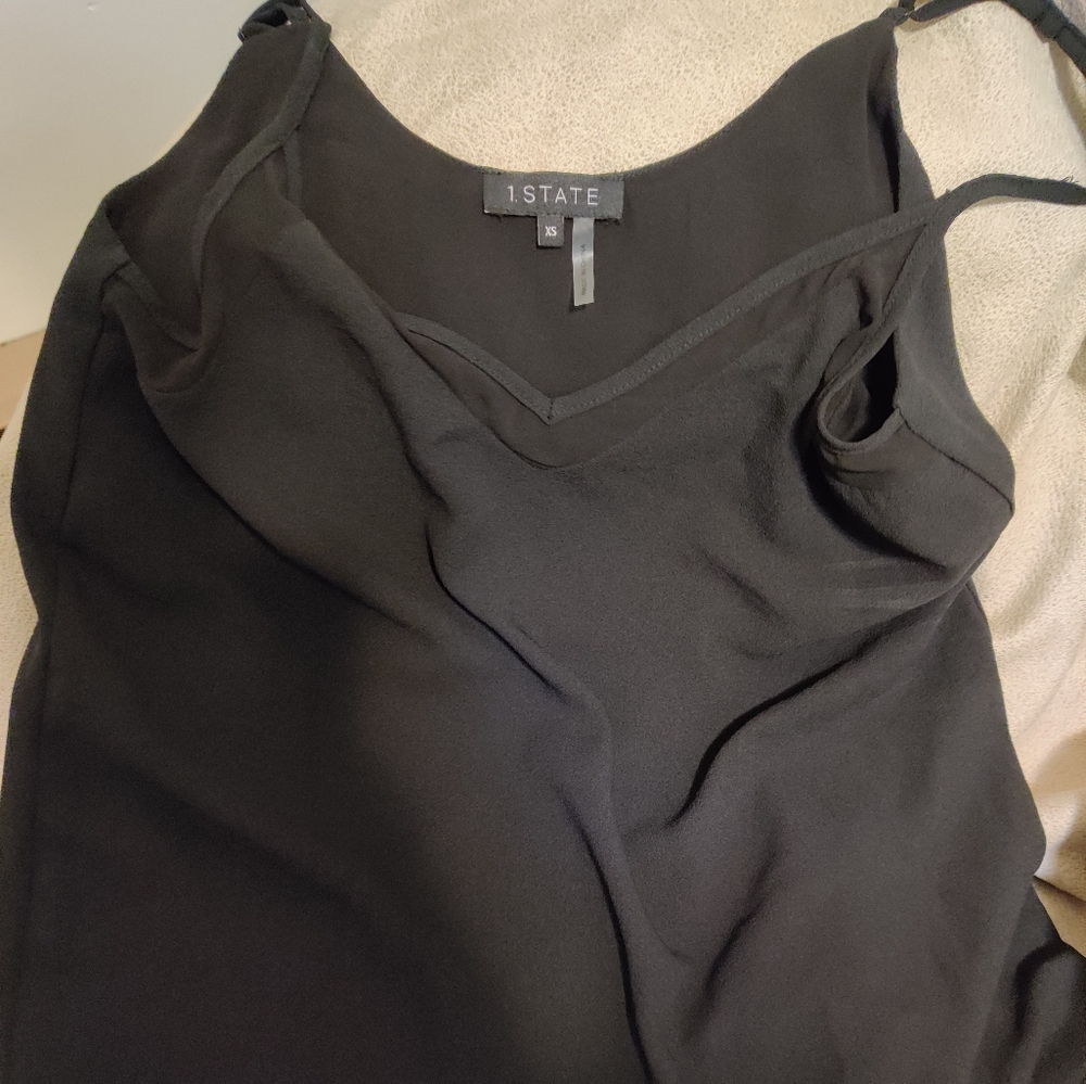 1.State Black Blouse